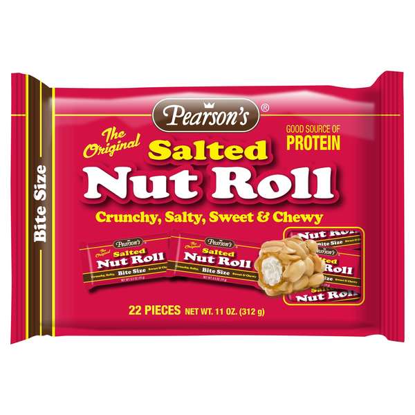 Pearsons 11 oz. Bite Size Salted Nut Roll Bag Display, PK12 91311
